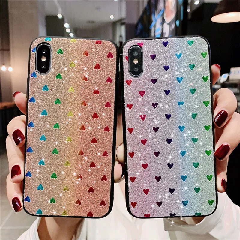 Роскошный милый блестящий чехол с сердечками для Xiaomi Redmi note 8, задняя крышка для Redmi Note 8 Pro для Xiaomi Redmi 8 8A, шикарные чехлы для телефонов