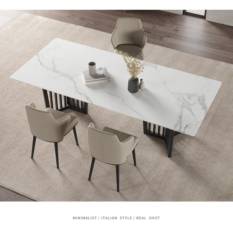| طاولة طعام رخام بتصميم عصري
