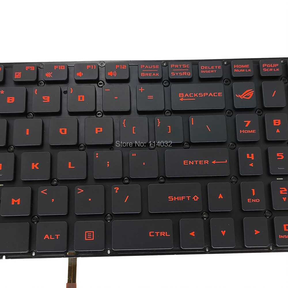Teclados para Asus Teclado Retroiluminado Substituição 502 Gl502v vm vt Eua Inglês Preto kb Laranja Chaves 0knb0 662pus00 Venda Gl502 gl - Imagem 4