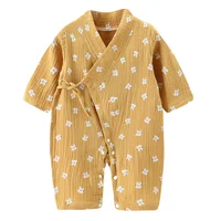 Baby Clothes Newborn Jumpsuit Girls Boys Muslin Cotton Long Sleeve Romper 0-24M 1