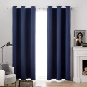 

Modern Blackout Curtains For Window Treatment Blinds Finished Drapes Solid Color Blackout Curtains For Living Room Bedroom