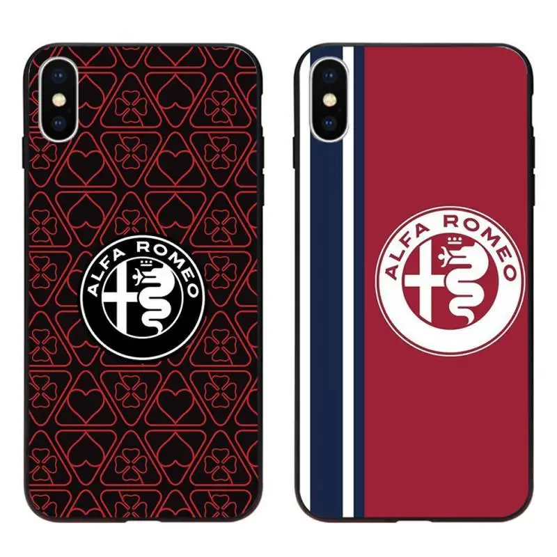 Чехол для мобильного телефона HUAGETOP Pretty alfa romeo Black iPhone 11 pro XS MAX 8 7 6 6S Plus X 5S SE 2020 XR |