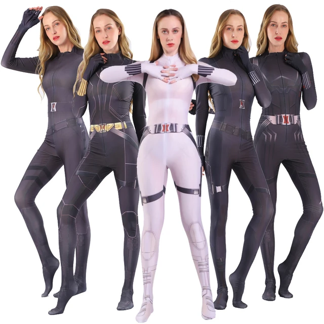 Disfraz de viuda negra con estampado 3D para mujer, traje de superhéroe  Zentai, monos de anime, halloween - AliExpress