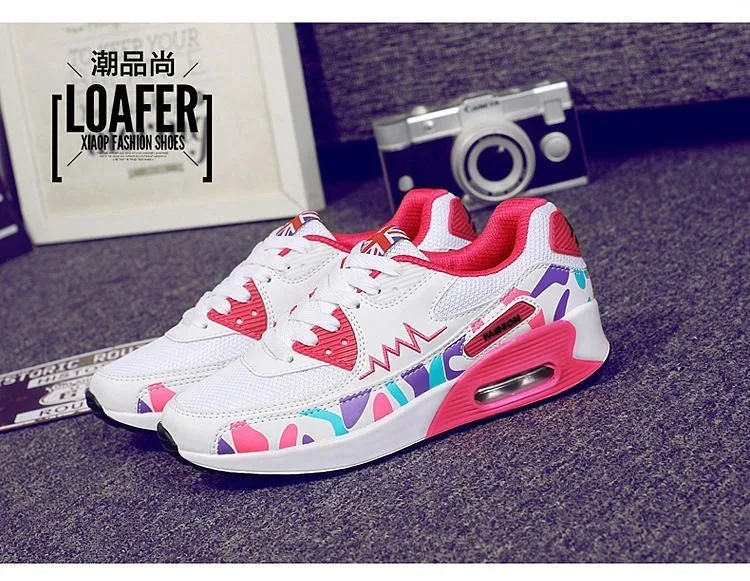 Tenis feminino; Лидер продаж года; женская обувь для тенниса; дышащие модные кроссовки с воздушной подушкой для улицы; женская белая спортивная обувь на шнуровке