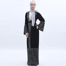 Robe Musulmane Ramadan Abaya vêtements islamiques femmes malaisie Jilbab Djellaba Robe Musulmane turque Baju dentelle Kimono caftan tunique(China)
