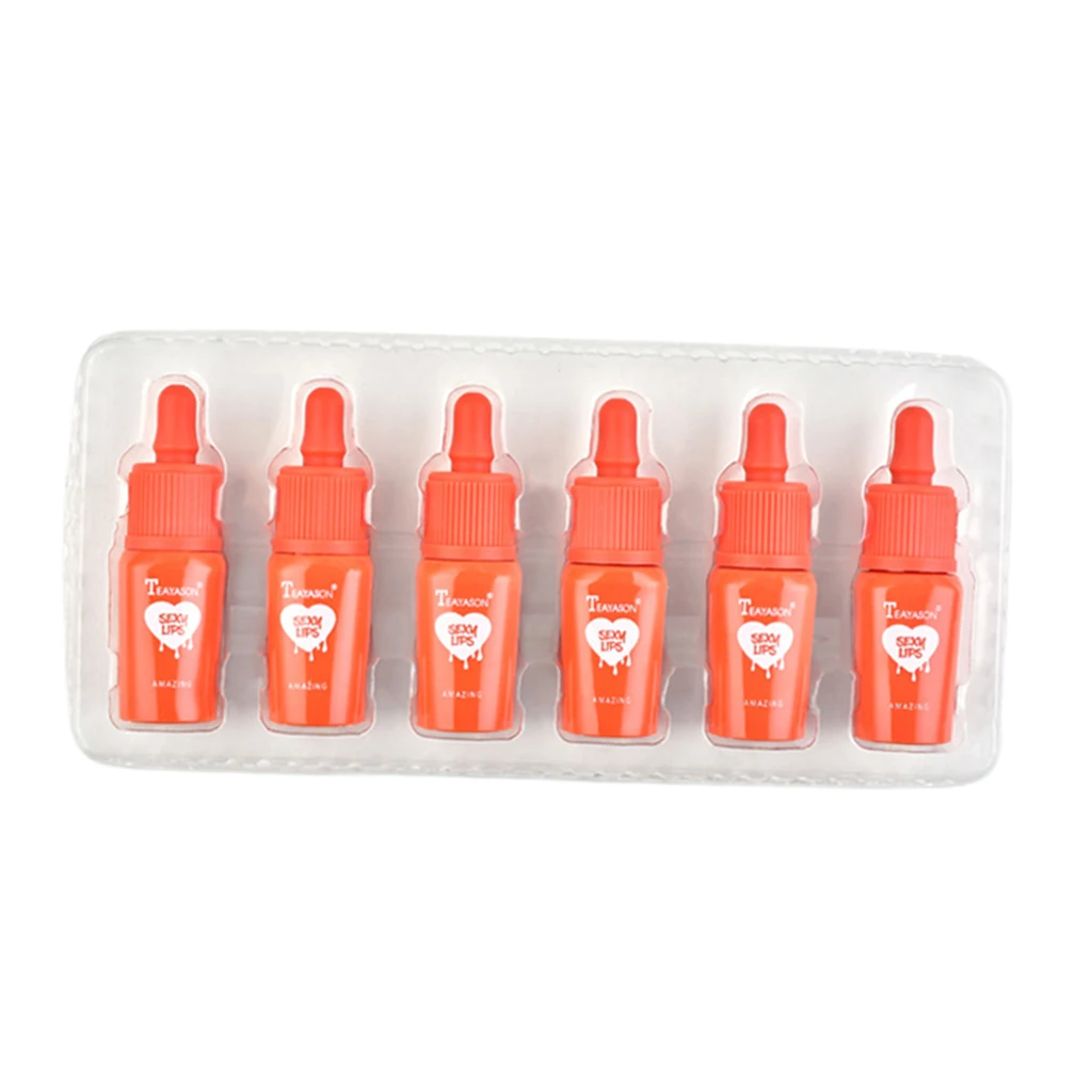 6x Women's Smooth Lip Gloss Stain Gift Moisturizing Liquid Lipstick Lip Tint Set