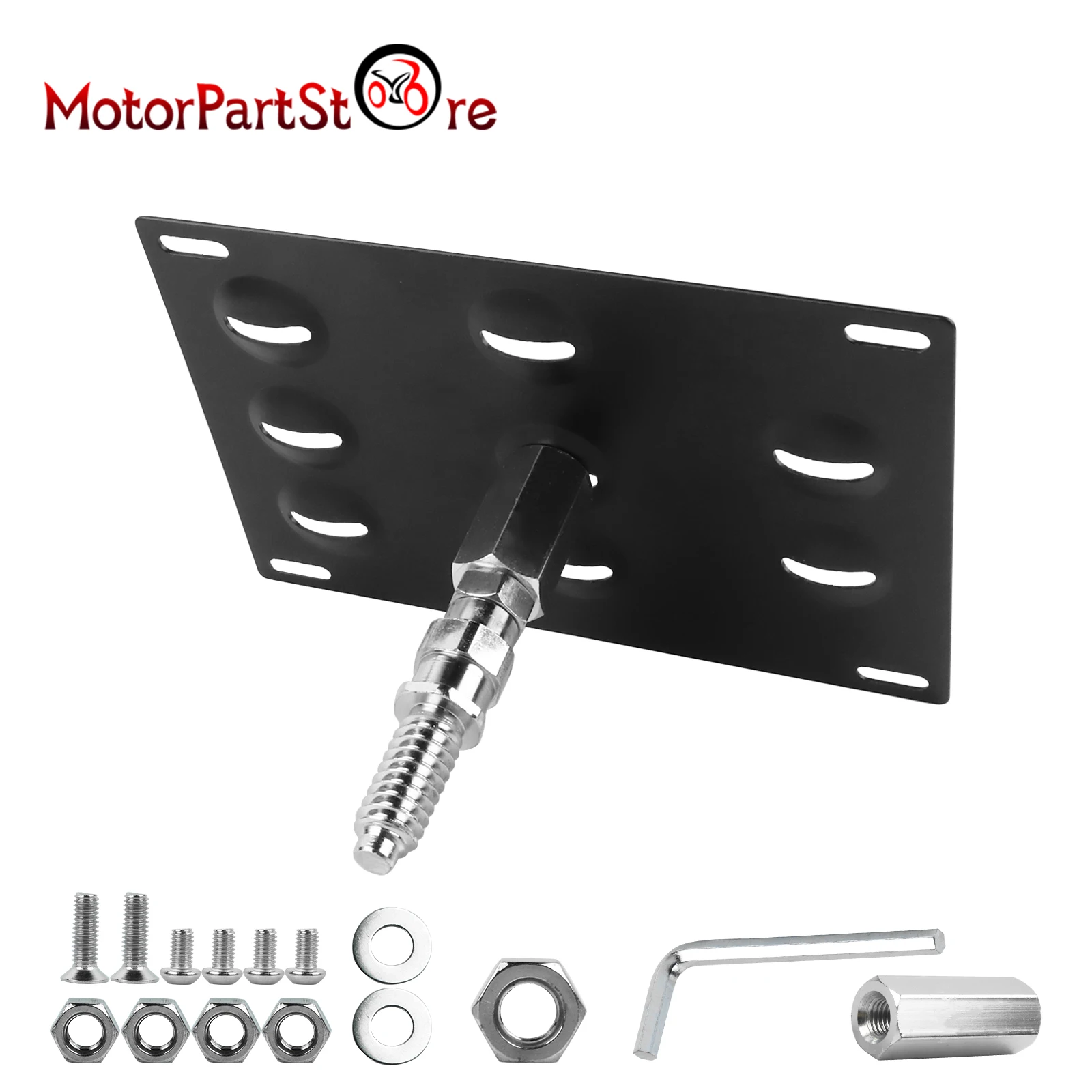 Front Bumper Tow Hook License Plate Mount Bracket Holder for BMW E46