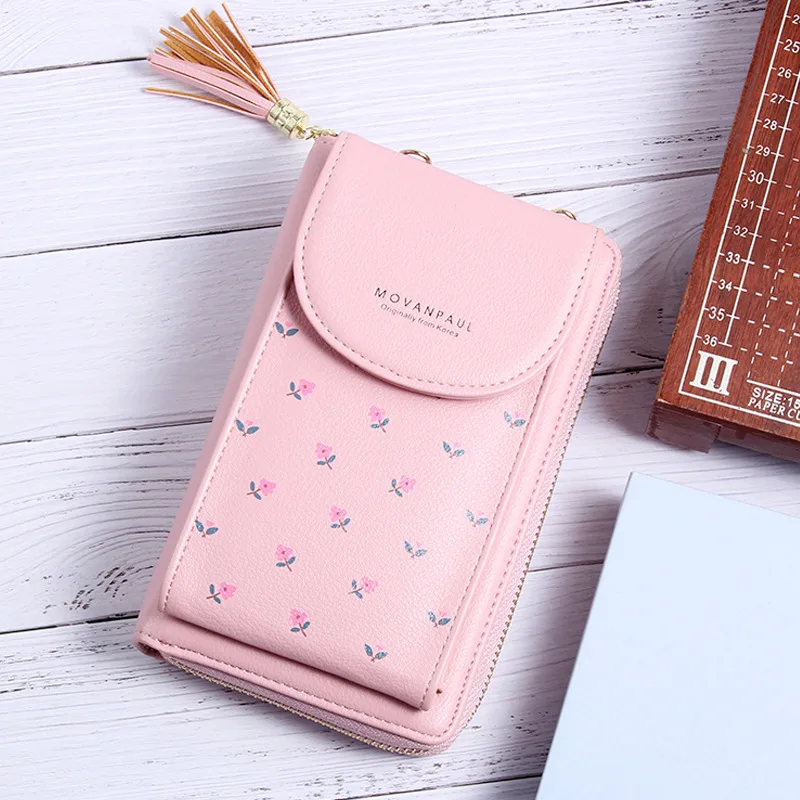 

Flower Women's Shoulder Bag Cross body Bag Tassel Phone Bag Luxury Clutch Wallet For Women Messenger Handbag Ladies Coin Purse