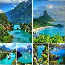 

5D Diamond Embroidery Scenery Tree Diamond Painting Cross Stitch Full Square Natural Landscape Rhinestones Mosaic Art Home Decor