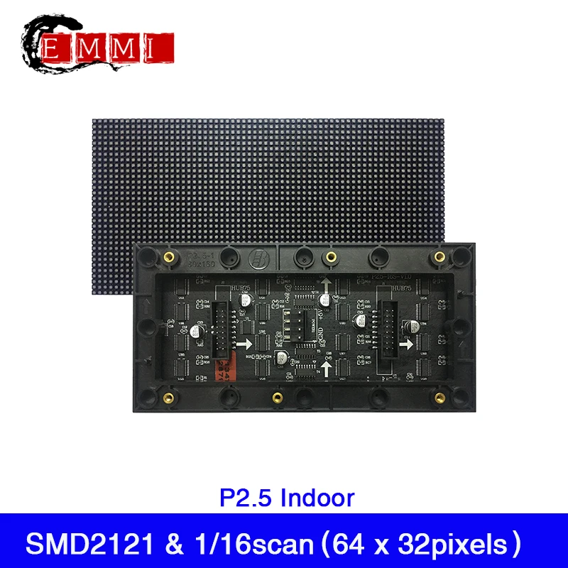 P2.5 Светодиодный модуль для помещений RGB светодиодный экран 160*80 мм 64*32 пикселей 1/16