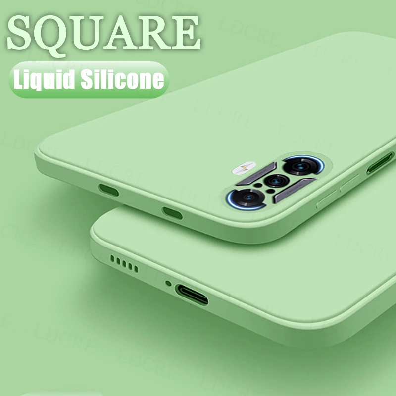 Per Xiaomi Poco F3 Gt Custodia Liquid Square Gomma Silicone Custodia Morbida Originale Per Xiaomi Poco F3 Gt Cover Per Xiaomi Poco F3 Gt F3