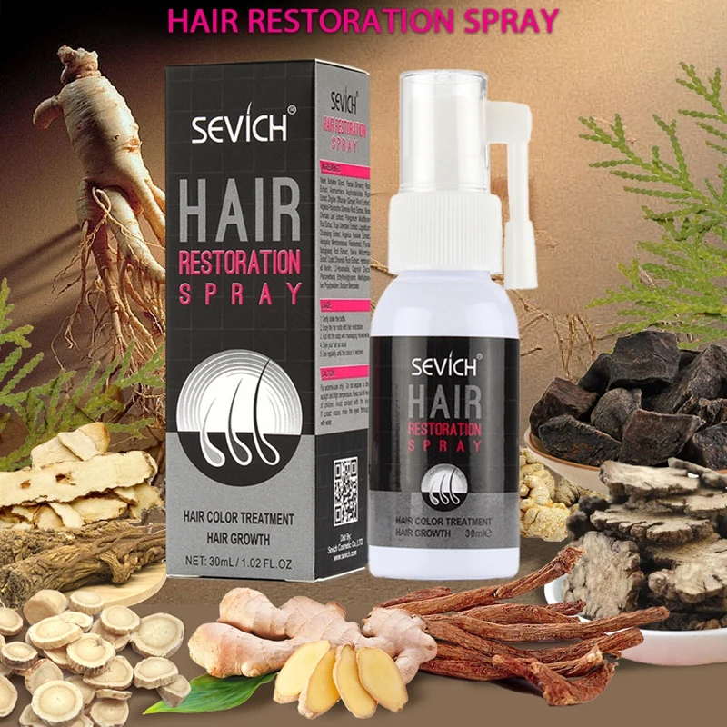 Sevich-espray Herbal para el crecimiento del cabello, espray para la restauración del cabello, ayuda para el tratamiento del Color del pelo, anticaída de cabello, multiflorum, 30ml