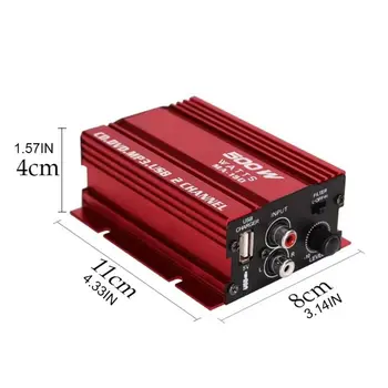 

Mini Hi-Fi 18W 2 Channel Stereo Audio Amplifier For Car Auto Motorcycle