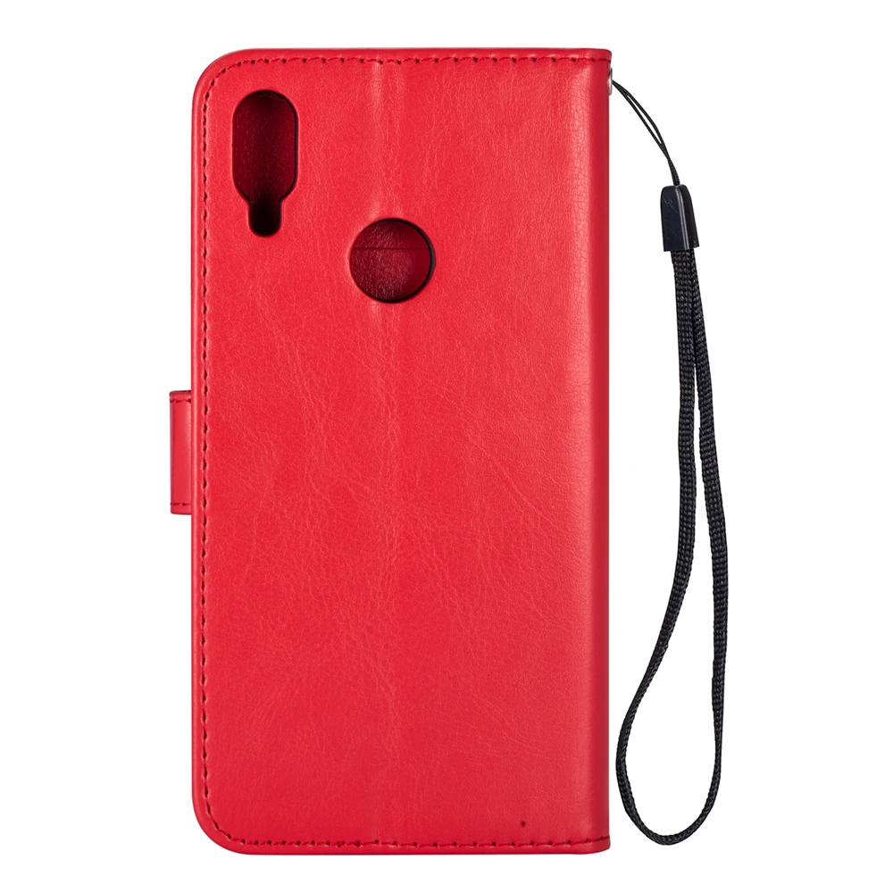 Чехол для Xiaomi Redmi K20 Note 7 6 Pro 4 4X Crazy Horse из искусственной кожи с откидной подставкой и отделениями для карт и ремешком на руку