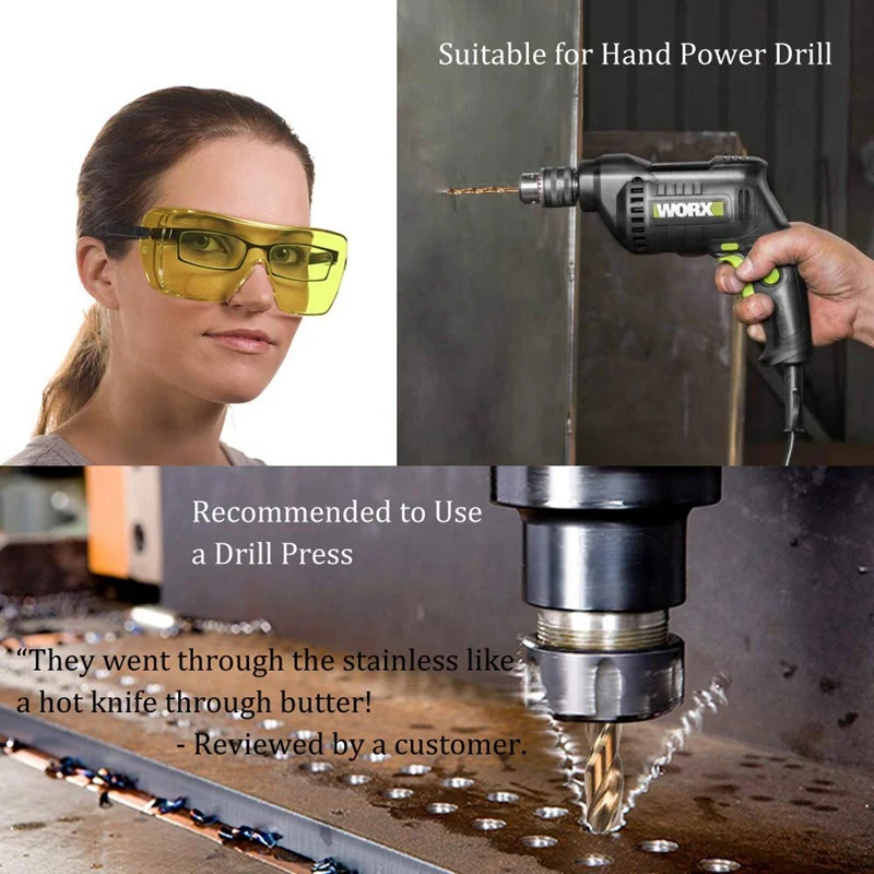 50 шт. Drillforce Tools M35 набор сверл кобальта, Hss-Co Набор сверл 1-3 мм, для бурения на закаленной стали, чугуне и нержавеющей стали