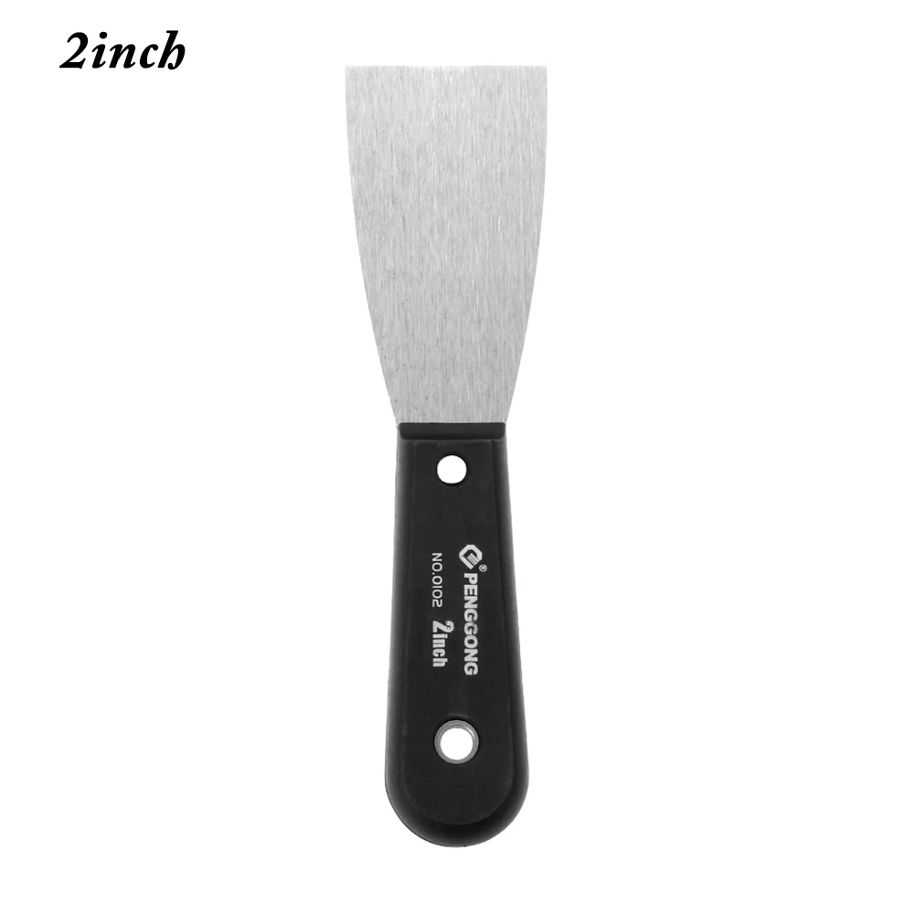 2inch 1 шт. шпатлевка из нержавеющей стали, малярный инструмент, штукатурка, лопатка для наполнения шпателем, скребок, деревянная ручка, декор стен, строительный инструмент - Цвет: 2inch