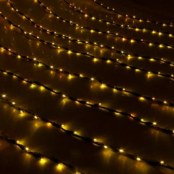 

Garland "Waterfall" 2 x 1.5 m, IP44, dark thread, 400 LED, yellow glow, 8 modes, 220 V