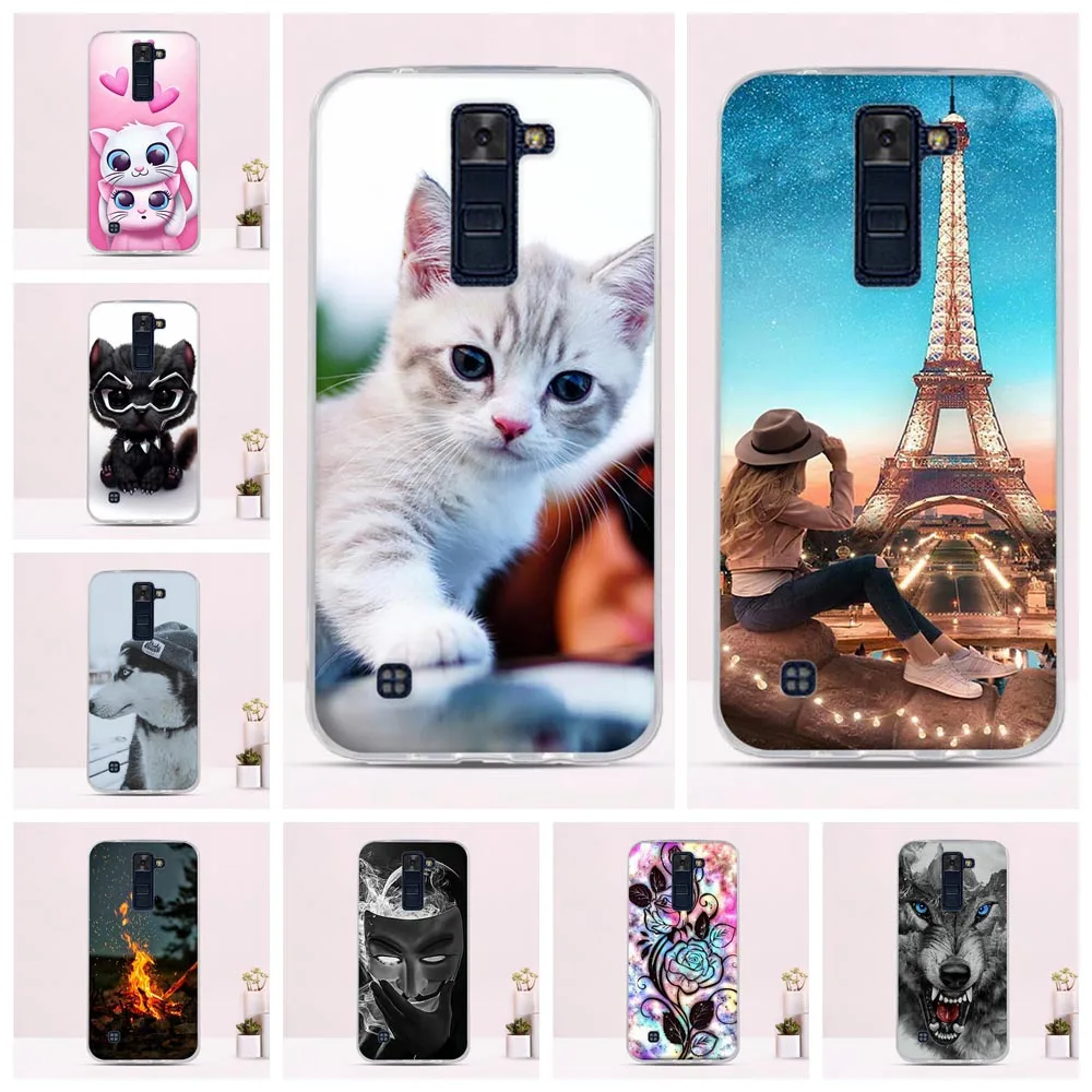 

Phone Cover For LG K8 2016 Case Silicone TPU Protective Back Covers for LG K8 Case Print Painted bumper for LG K8 K 8 2016 Case