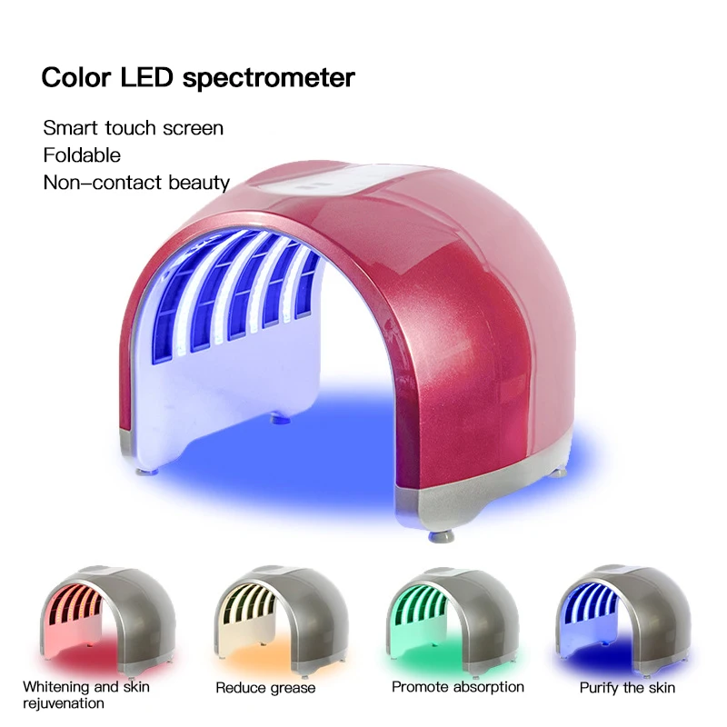 Новейший светодиодный светильник, четыре цвета, лампа для терапии, фототерапия, динамический инструмент для красоты, акне, PDT, цветная маска, фотонное устройство для омоложения