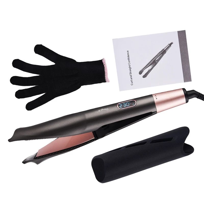 

Electric Straightening LCD Display Hair Straightener Curler Temperature Adjustment Flat Iron Professional Hair Iron Spiral Curl