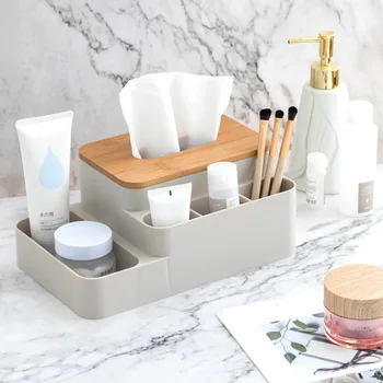 

F171 Home Furnishing More Function Accept Tissue Box Desk A Living Room Cosmetics Multipurpose Accept Box Classification Tissue