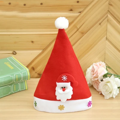 10pcs Santa Claus 10 шт. Рождественская шляпа, шляпа Санты и шапка Санты с рисунком из мультфильма - Цвет: 10pcs Santa Claus