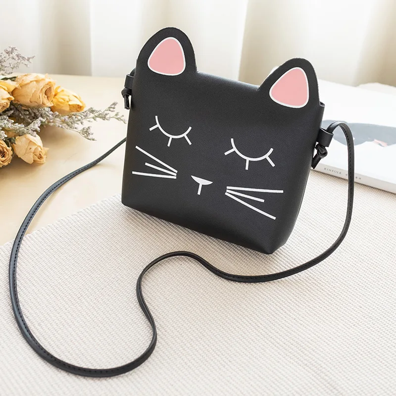 

Cute Cat Square Sling Bag 2019 Japanese Korean Fresh Printing Single-shoulder Bag for Women Versitile Fashion Cool Mobile Phone