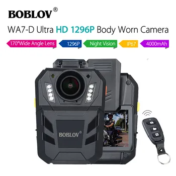 

BOBLOV WA7-D Mini Camera 32GB HD 1296P Wearable Camera IR Video Recorder Security Cam Remote Control IR DVR cam policia kamera