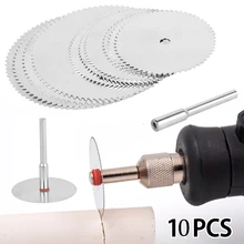 10 pçs mini lâmina de serra circular elétrica moagem disco de corte ferramenta rotativa para dremel cortador de metal ferramenta de corte de madeira discos