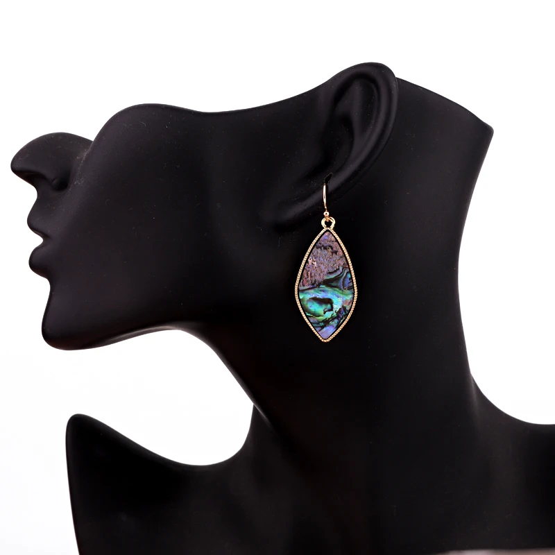 Pendientes Mujer сплав сережки в виде ракушек геометрические Висячие серьги Модные ювелирные изделия для женщин девушек Дамы подростков подарок E450