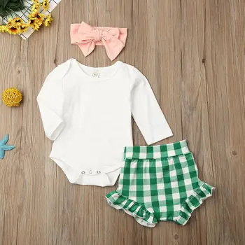 

Toddler Kids Baby Girl Infant Clothes Romper Tops Pants Bloomer Outfit Tracksuit