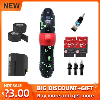 

Customizable Logo Tattoo Pen Rotary Tattoo Machine with RCA Cord Permanent Makeup Machine Tattoo Gun with Strong Tattoo Motor