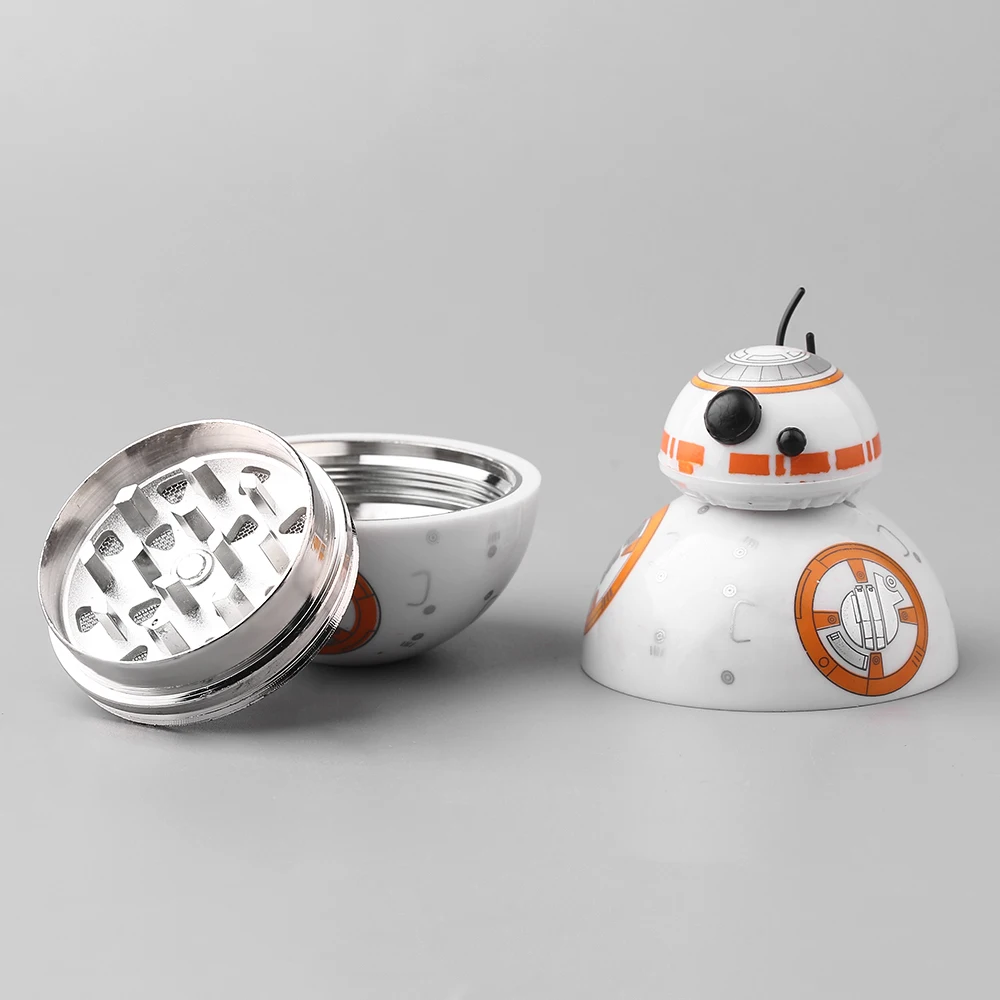 3 слоя металлического сплава с принтом «Звездные войны» BB-8 мяч робот дробилка табачная трава измельчитель табака измельчитель, для сигарет аксессуары Высокое качество