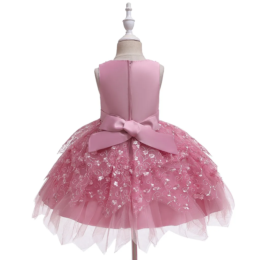 Платья для маленьких девочек с оборками, фатиновые вечерние платья с цветами платья принцессы платье принцессы vestido infantil# A20