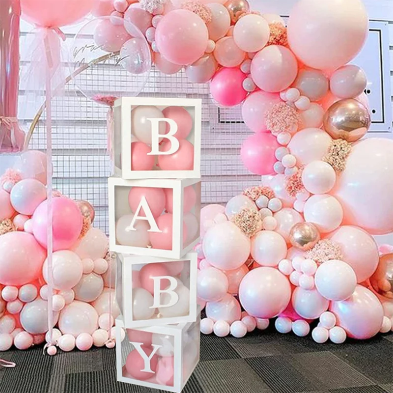 First Birthday Balloon Boxes for Party Decorations - Baby Shower Decor with ONE Letter