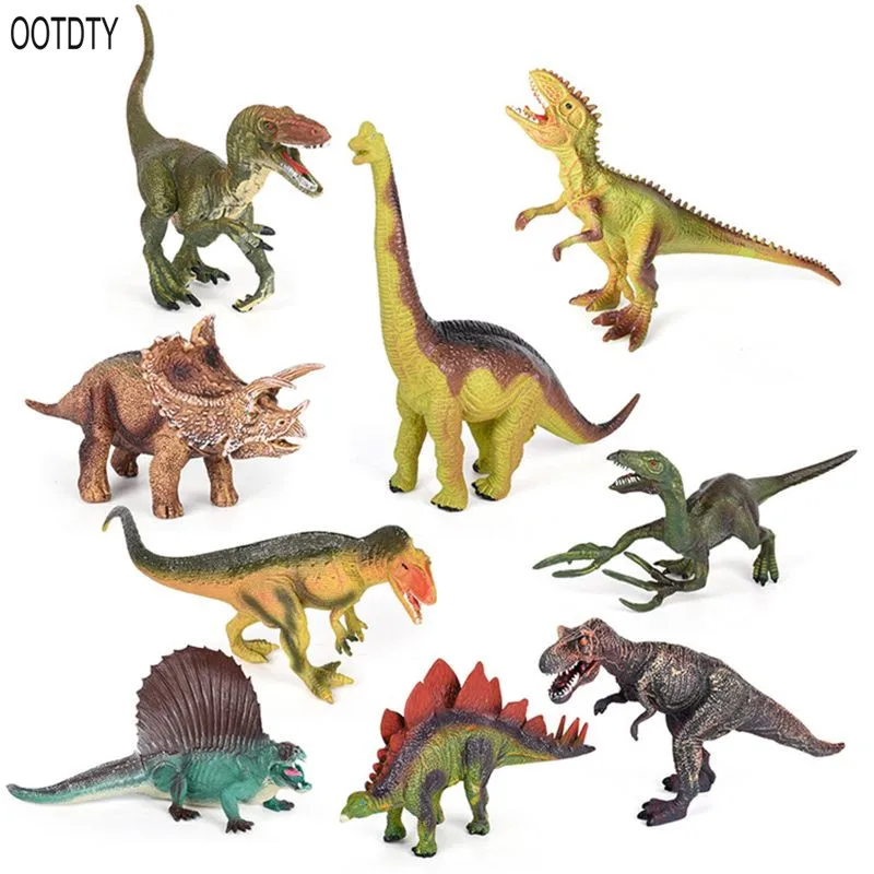 Игрушечная Фигурка динозавра с подвижным игровым ковриком и деревьями, образовательный реалистичный игровой набор динозавра для создания динозаврского мира, включая T-Rex