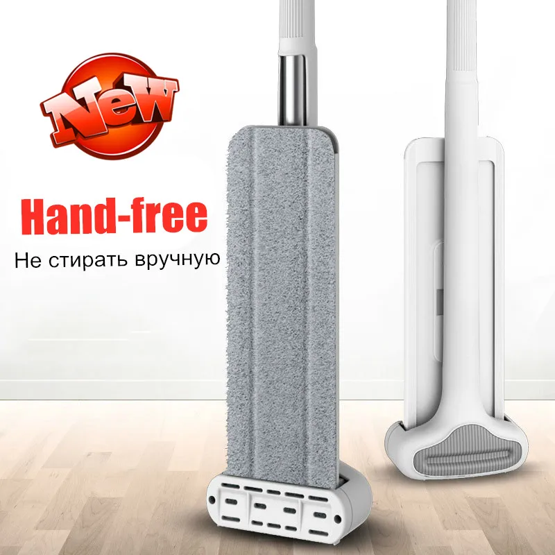 Squeeze Mop with Bucket Wash for Floor Windows Ags Self Cleaning Kitchen Tools Practical Home Help Lazy Magic Lightning Offers | Дом и сад