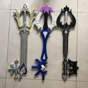Juego de bienvenida de 3 estilos, Kingdom, corazones, Sora, llave, espada, arma hecha a mano, juguete, colección de regalo
