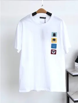 

2020 Spring Summer Animal Badge Short Sleeve T-shirt Casual Loose Round Neck Men and Women A3