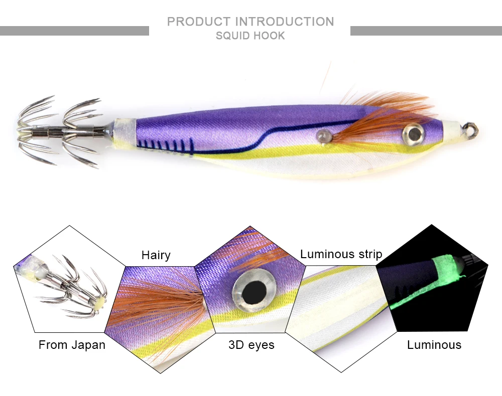 Рыбы король рыболовная приманка 8 см 10 г кальмарный крючок светящиеся воблеры Джиги осьминог, Каракатица деревянные креветки Твердые Приманки 3D глаза