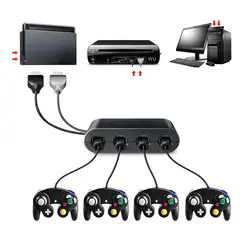 4 порта для GC Game Cube для wii U PC USB для nintendo Switch, игровой контроллер, адаптер, конвертер для windows 7/8 XP Vista Mac