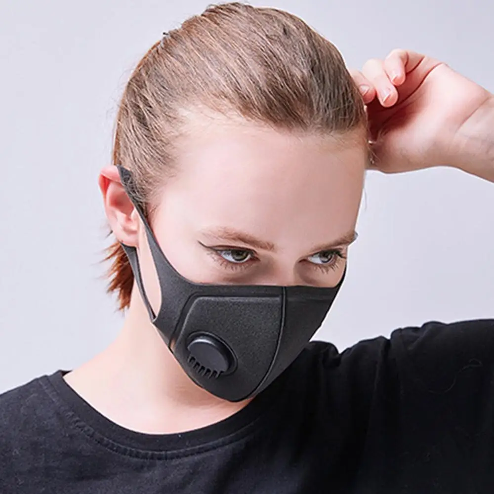 

Outdoor Sport Anti Dust Face Mask Reusable PM2.5 Mouth Cover Dustproof Respirator with Breath Valve Cycling Equipment Masks
