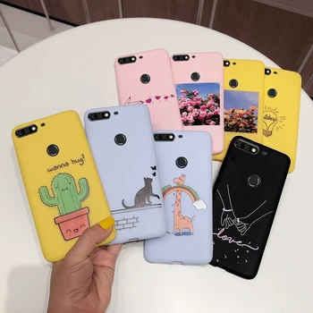 

For Huawei Honor 7C 5.7" Case AUM-L41 Black Matte Soft TPU Silicone Back Cover For Huawei Honor 7C Honor7C C7 Cases Cover Coque