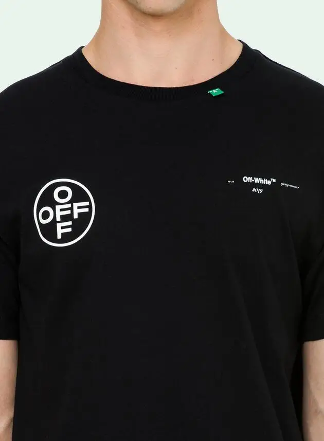 "99" граффити стрелы Off-White OW для мужчин и женщин унисекс пара влюбленных моделей хлопок Повседневная мода короткий рукав круглый вырез Футболка