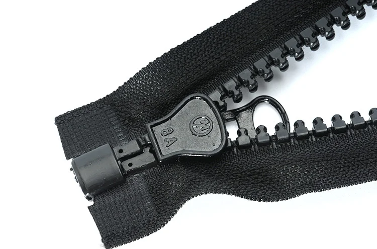 Meetee 8# черно-белая молния из смолы экологически чистые Open-end молнии для куртки пальто спальный мешок палатка молнии DIY Швейные аксессуары