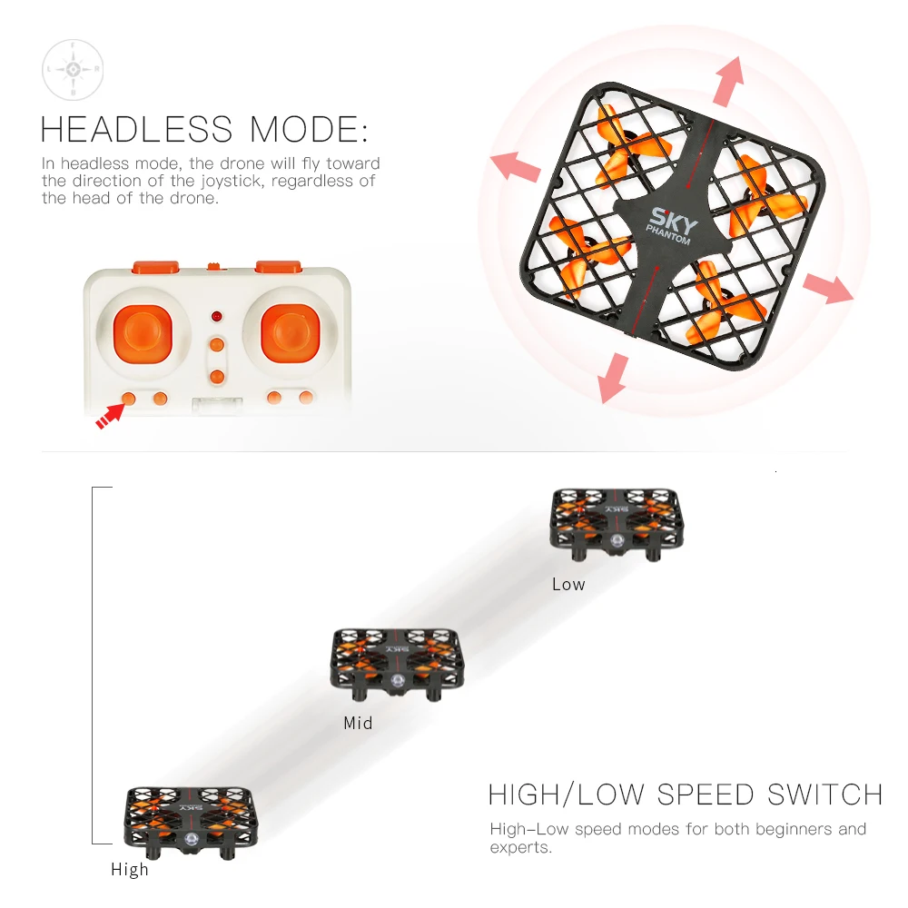 HappyCow 777-382 2,4G 4CH 6-Axis Gyro RC Quadcopter противоударное исполнение 3D флип Безголовый режим RTF D3 Drone FSWB ZLRC