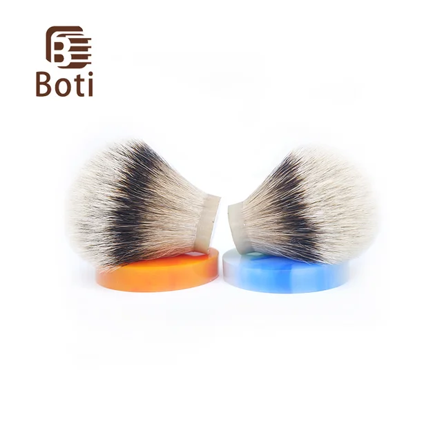 Boti Brush-SHD Silk HMW Silvertip Badger hair knot Super Higher density Silk HMW Silvertip  Bulb Shape shaving brush knot 24mm size