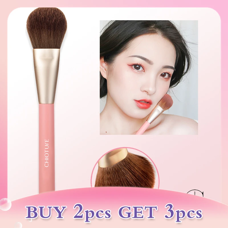 

CHIOTURE 1pcs Handle Makeup Brush Cosmetic Foundation Brushes Plastic Handle Blush Brush Eyeshadow Loose Powder Makeup Tool