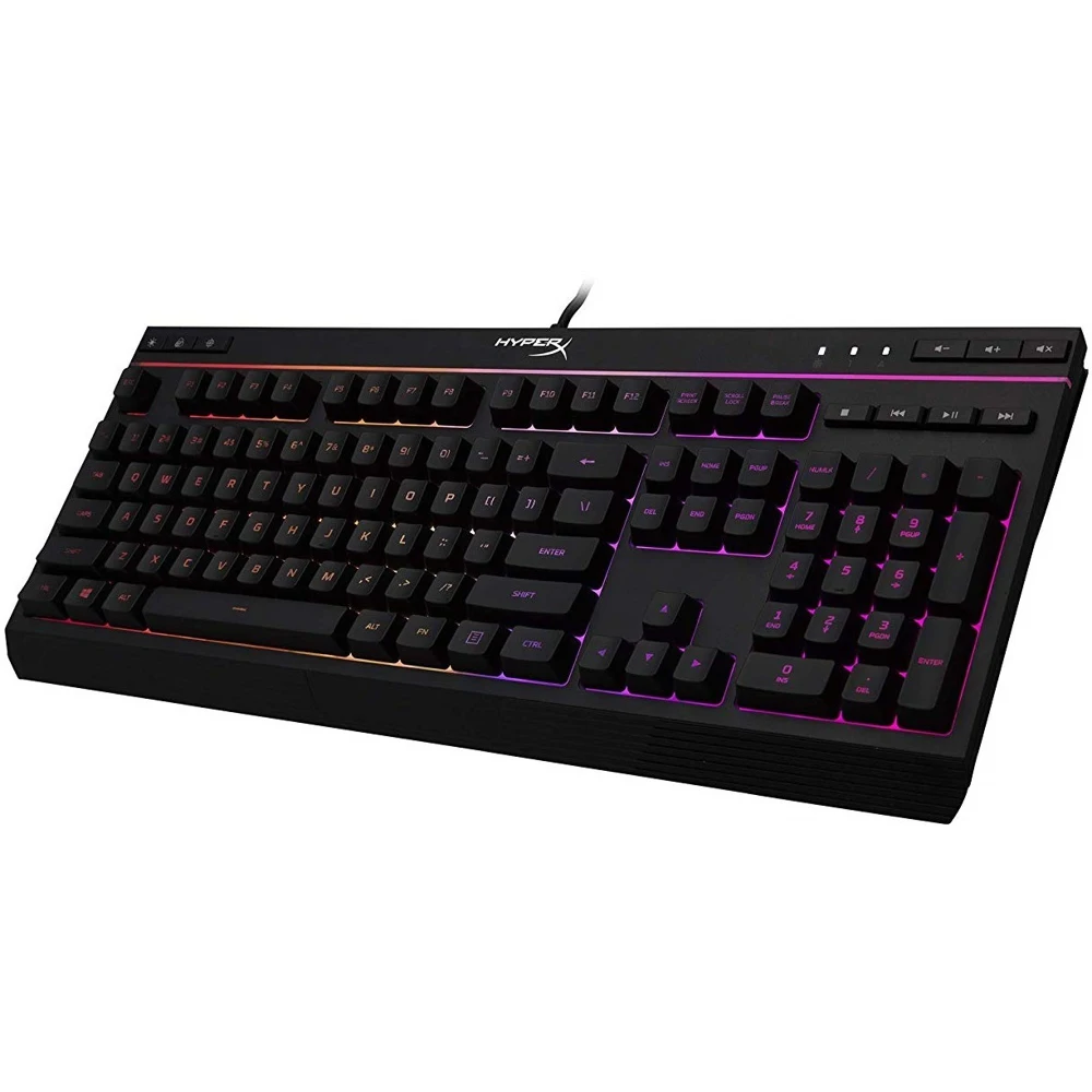 Keyboard HyperX Alloy Core RGB HX-KB5ME2-RU membrane, wired, USB, RGB backlight, moisture protection, color: black