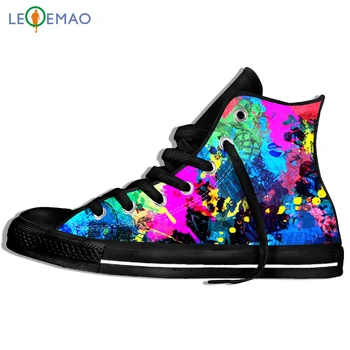 

Custom Logo Image Printing Sneakers Shoes Unisex Walking AbstractDigital Print Canvas Breathable Zapatos De Mujer Outdoor